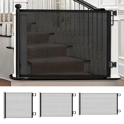 Retractable Mesh Baby Safety Gate for Stairs and Doorways