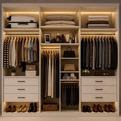 Wardrobe with LED Lighting