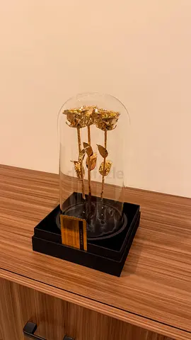 24k golden roses dome real gold new gift decoration
