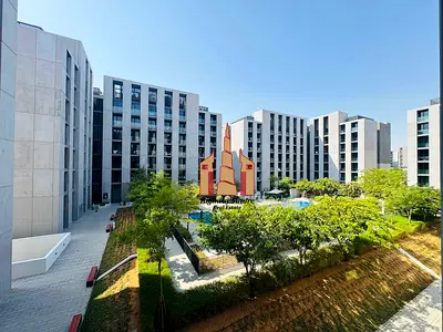 Studio ready to move with balcony pool view hot offer