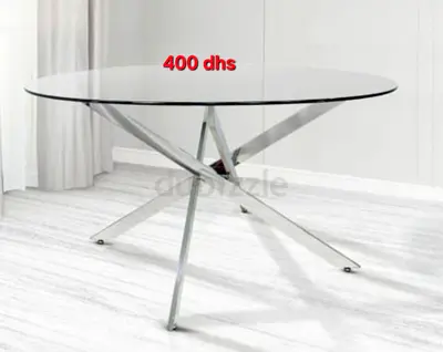4 seater glass table for sale