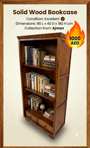 Solid wood bookcase