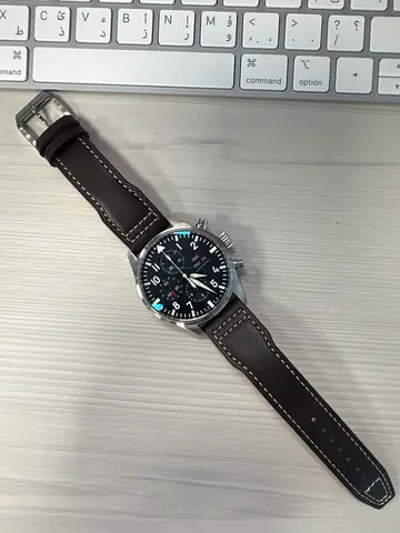 IWC Pilot's Chronograph Automatic Watch with Leather Strap - Original and can be authenticated
