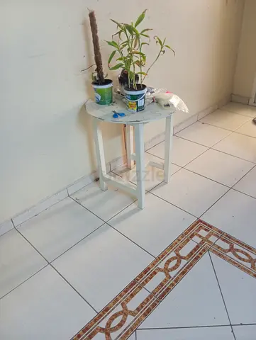 Small Round White Side Table