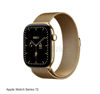 Sealed Apple Watch Series 12 GPS&Cellular 46m Radiant Gold Titanium Case, Radiant Gold Milanese Loop