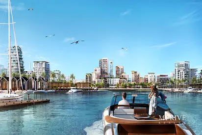 Seafront Community | Pool and Burj View
