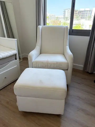 Pottery Barn Nursing Chair with matching ottoman - good condition