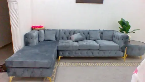 Brand New Luxury L Shaped Sectional Couch with Extra Deep Family Seating, Wide Chaise Lounge and Pre