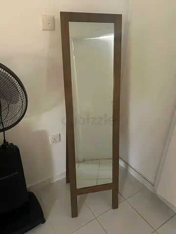 Free-standing Full Length Wooden Mirror - Simple Design