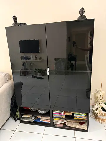 Cabinet for living room with storage- Black