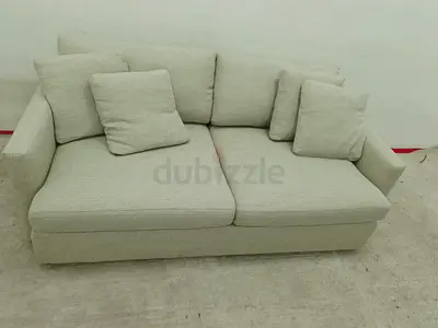 As perfect condition crate&barrel lounge deep three seater sofa
