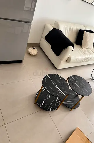 Black & Gold Side Table Set
