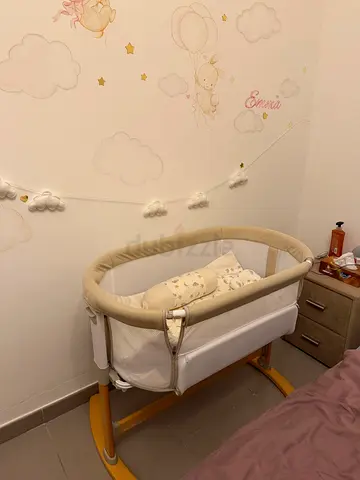 Mothercare Mesh Bedside Crib – Beige | Excellent Condition