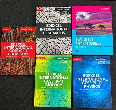 Set of 5 Edexcel Year 10/11 Student Books – Chemistry, Maths, Biology, Physics, English negotiable