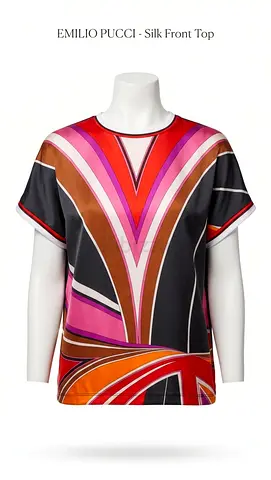 Emilio Pucci Silk Front Top - No Chanel Fendi Missoni