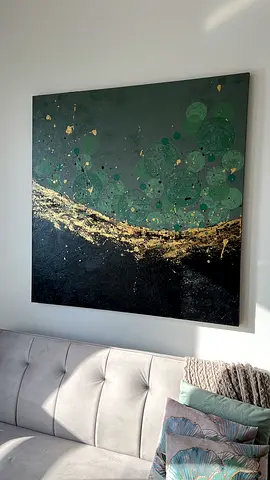 Abstract Gold-Accented Canvas Wall Art (Large)