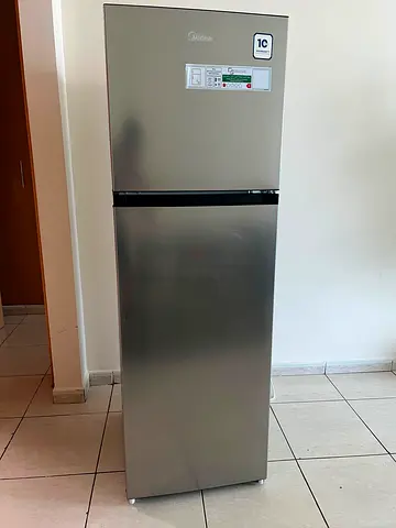 Midea 2-Door fridge 266L - Stainless Steel excellent condition