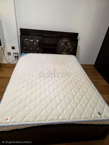 2 Queen size wooden bed frame with mattress - good condition