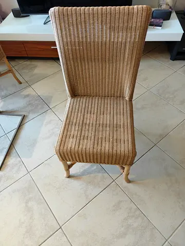 Wicker/Rattan set of 6 Dining Chair - sturdy Lloyd loom
