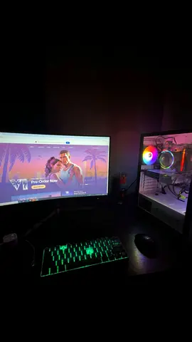 Custom RGB Gaming Desktop with Monitor, Mechanical Keyboard & Mouse