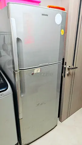 Hitachi Silver Double-Door Refrigerator - 2-Door, Used