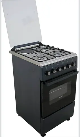 Used freestanding 4-burner gas cooker with oven + 15 Kg large Adnoc LPG & regulator- good condition