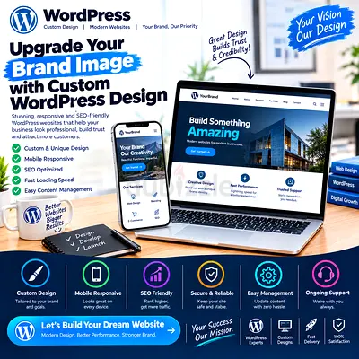 Upgrade Your Brand Image with Custom WordPress Design
