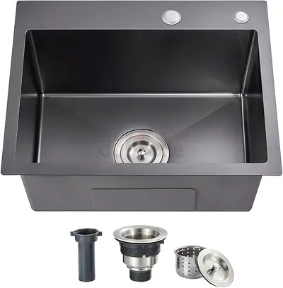 Stainless Steel Single Bowl Undermount Kitchen Sink with Accessories