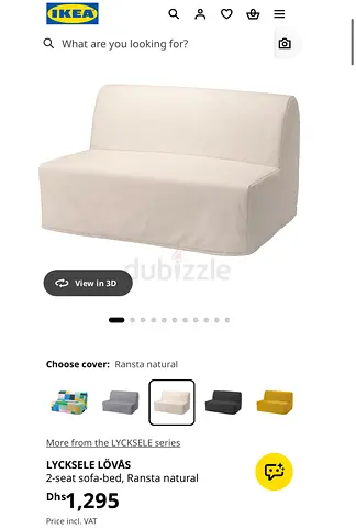 IKEA LYCKSELE LÖVAS 2 seater sofa bed