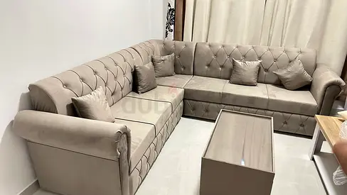 Brand New Luxury L Shaped Family Sofa with Extra Deep Seating, Spacious Chaise Section and Premium