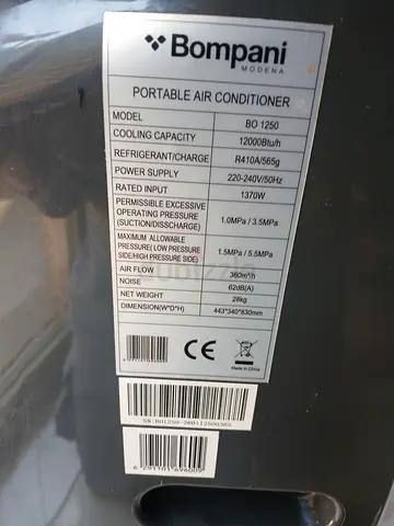 Bompani Portable Air Conditioner (Model BD 01) - Used