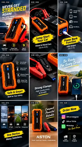 Aston Car Jump Starter and Power Bank