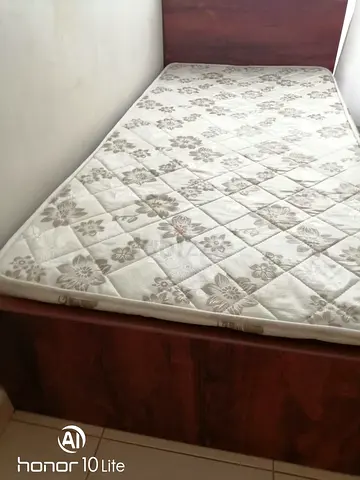 Single Bed with Mattress - Wooden Frame