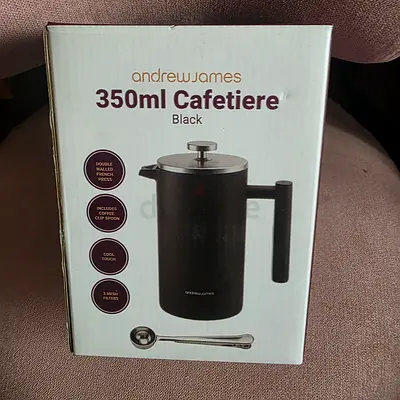 Andréw James 350ml French Press Cafetière - Black (New. Unused.) AED 95 Only! Hurry!