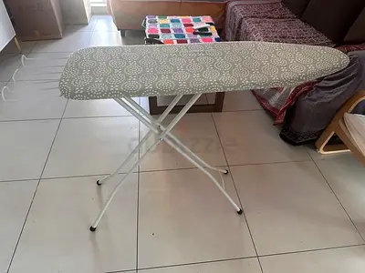 Pan home ,Standard white ironing board with padded grey cover - good condition, self pickup