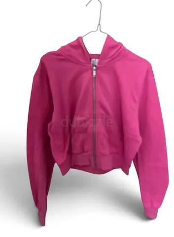 Divided (H&M) pink zip-up hoodie, size L