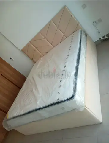 BRAND NEW KING SIZE FABRIC BED WITH MATTRESS AVAILABLE