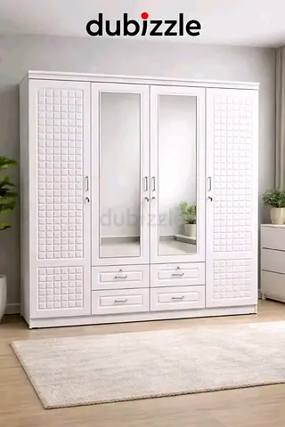 4door wardrobe white colour new available