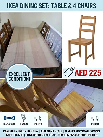Dining Table with 4 Chairs for Sale