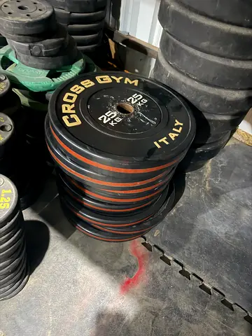 Set of Olympic weight plates (bumper plates) - used