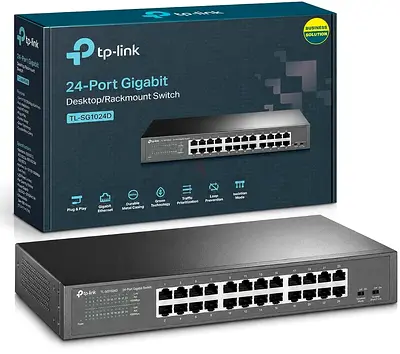 TP-Link 24-Port Gigabit Desktop/Rackmount Switch TL-SG1024D - Excellent Condition (New)