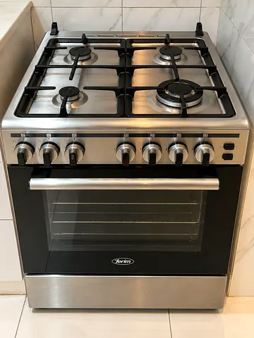Used 60cm Stainless Steel Gas Cooker with Oven - 4 Burners