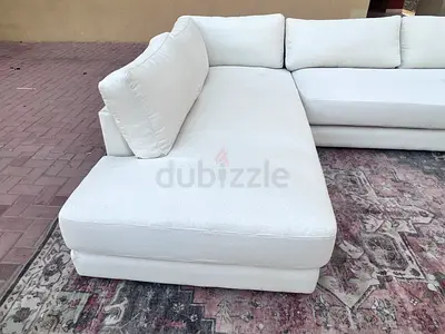 West Elm L shape Sofa Beige