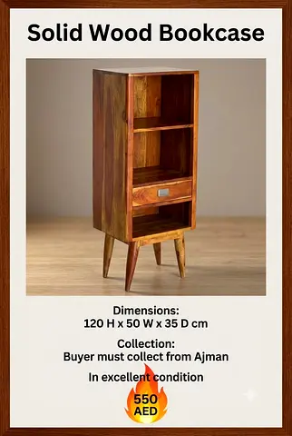 Modern solid wood bookcase