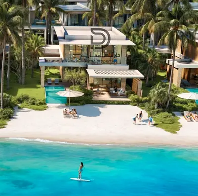 Huge 5BR Private Beach Villa: 10%DP, 2Y Post-Handover, 4%Off, Freehold & Visa