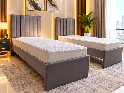 Single MDF Valvet Fabric Single Bed Frame
