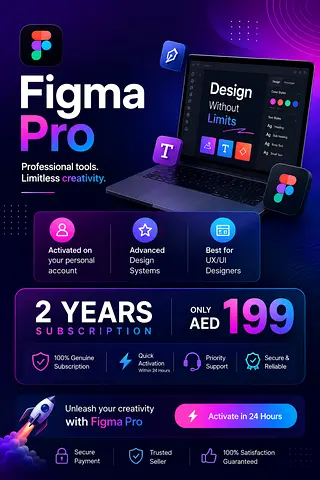 Figma Pro 2-Year Subscription (Activated on Personal Account)