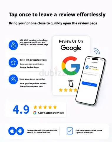 Smart Google Review NFC Card - Boost Your Ratings Instantly 🌟