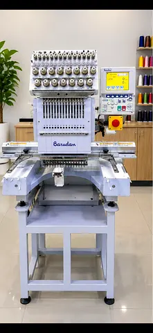 Barudan Single-Head Commercial Embroidery Machine - Single Head, 15 Needles