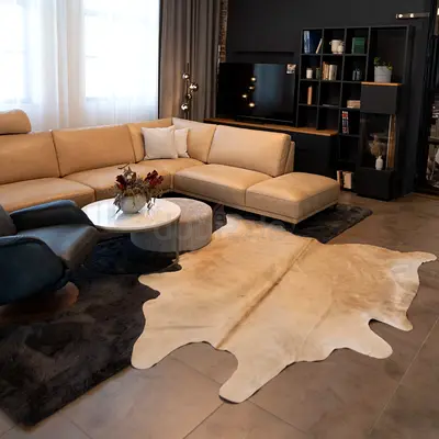 CLEARANCE LOT: Set of 5 Genuine Lavish Cowskin Rugs (Light) + FREE Brushes & Gift Boxes
